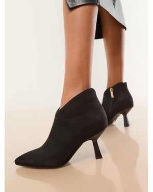 Lipsy Standard Fit Faux Suede Low Heel Ankle Kitten Heels - Black