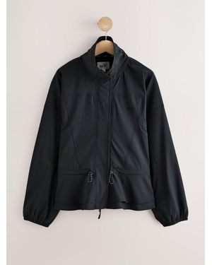 Self 4 Way Stretch Funnel Neck Jacket - Black
