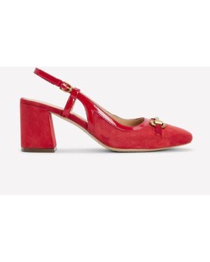Boden Iris Snaffle Slingback Heels - Red