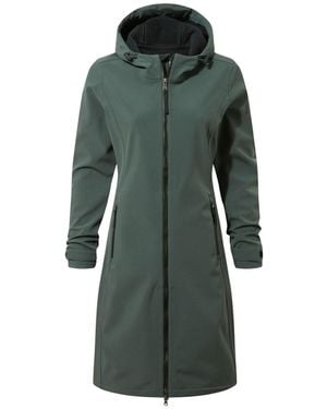 TOG24 Tog 24 Dark Enya Longline Shower Resistant Softshell Jacket - Green