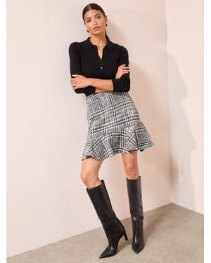 Friends Like These Boucle Flippy Mini Skirt - Natural