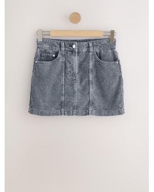 Next Minirock Aus Cord - Blau