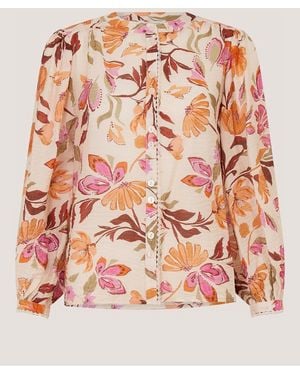 Monsoon Leila Floral Print Blouse - Pink