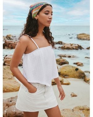 Next Denim Mini Skort - White