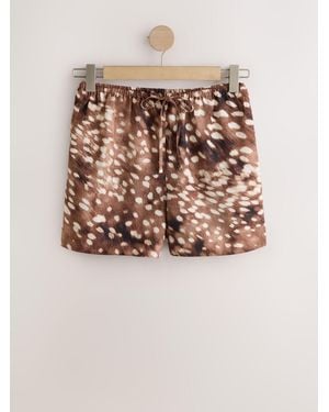 Next Pull-On Shorts With Linen - Natural