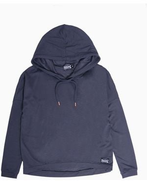 Pineapple Dip Hem Hoodie - Blue
