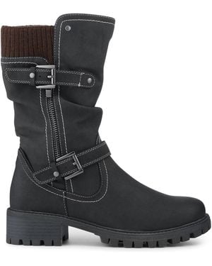 Pavers Ladies Long Boots Casual - Black