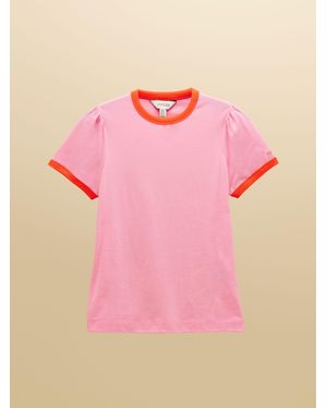 Joules Erin Short Sleeve Jersey T-Shirt - Pink