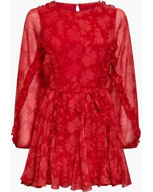 French Connection Emina Chiffon Kara Floral Dress - Red