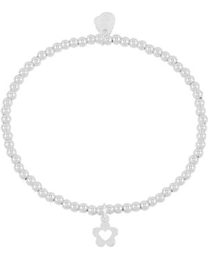 Estella Bartlett Flower & Heart Sienna Bracelet - White