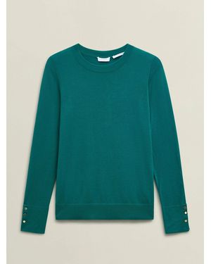Hobbs Penny Merino Jumper - Green