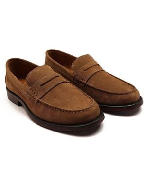 OFF THE HOOK Monro Loafer Formal Casual Slip-On Leather Shoes - Braun