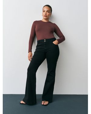 Next Hourglass Flare Leg Denim Jeans - Black
