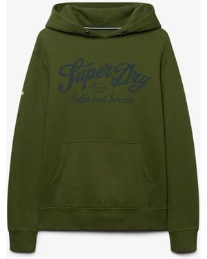 Superdry Vintage Script Hoodie - Green