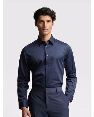 Ted Baker Cotton Duddon Core Steel Shirt - Blue