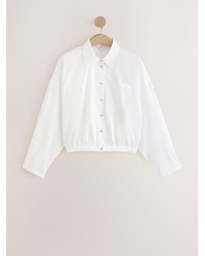 Next Long Sleeve Bomber Shirt - Natural
