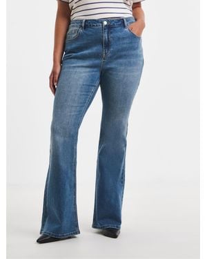 Simply Be Flare Jeans - Blue