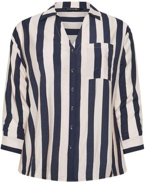 Evans Stripe Airflow Shirt - Blue