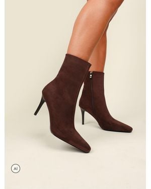 SIMMI Peter Heeled Ankle Boots - Natural