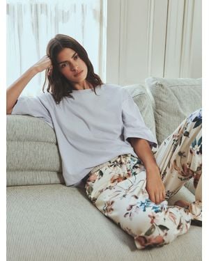 Next Floral Short Sleeve Pajamas Set - Metallic