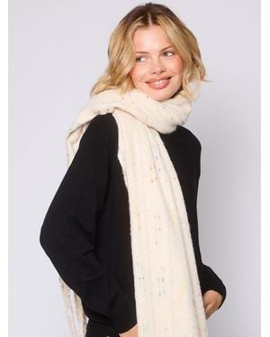 South Beach Woven Thread Detail Scarf - Black