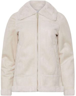 M Com Single Breasted Aviator Jackets - Natural