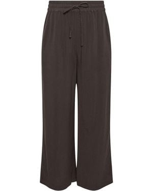 M Com Wide Leg Culottes - Brown