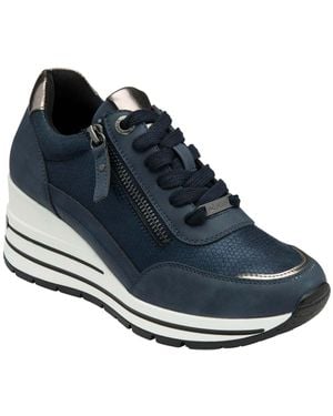 Lotus Zip-Up Sneakers - Blue