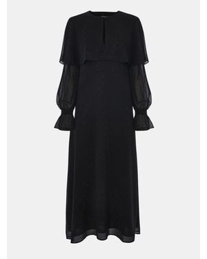 Whistles Hot Fix Cape Midi Dress - Black