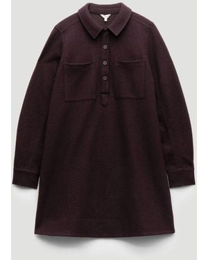 Hush Maeve Polo Boiled Wool Dress - Purple