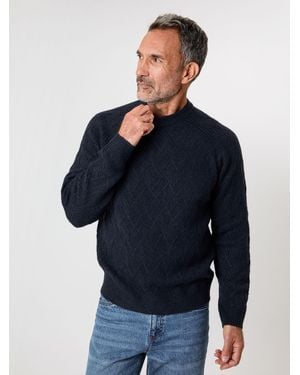 Saltwell Textured Knit Crew Neck Sweater - Blue