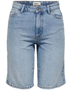 ONLY Long Denim Shorts - Blue