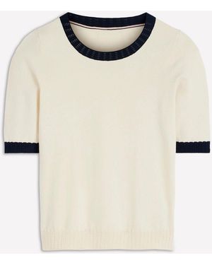 Boden Emilia Cotton Crew Neck T-Shirt - Natural