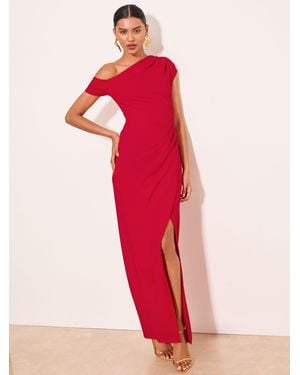 Lipsy Off The Shoulder Gathered Waist Maxi Dress