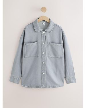 Next N. Premium Denim Boyfriend Oversized Shirt - Blue