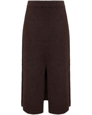 Evans Knitted Maxi Skirt - Braun