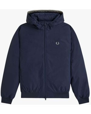 Fred Perry Hooded Brentham Jacket - Blue