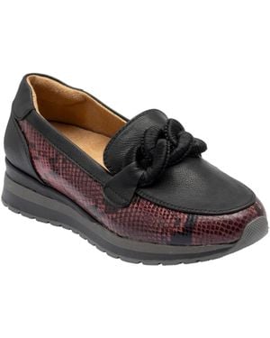 Lotus Wedge Loafers - Brown