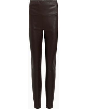 AllSaints Allsaints Cora Leather Leggings - Red