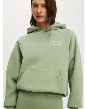 Cotton On Plush Premium Graphic Raglan Hoodie - Green