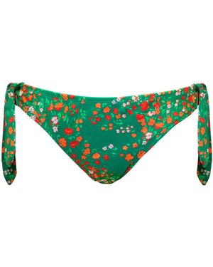 Pour Moi Ditsy Tie Side Rosa Cove Bikini Bottoms - Green