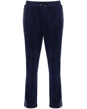 Fila Fiovelour Straight Leg Sweatpants With Side Zip - Blue