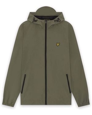 Lyle & Scott Contrast Zip Through Hooded Jacket - Green