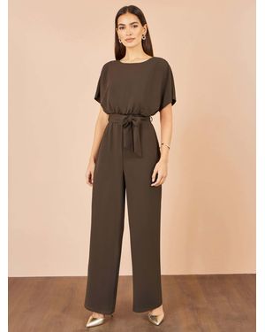 Yumi' Batwing Stretch Jumpsuit - Natural