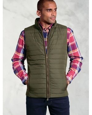 Brook Taverner Quilted Puffer Gilet - Green
