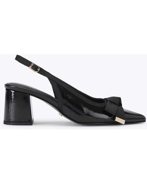 Carvela Kurt Geiger Tempt Block Slingback Heeled Shoes - Black
