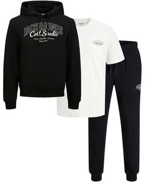 Jack & Jones T-Shirt, Sweatshirt And Pant Set - Black