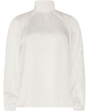 M Com Tie Back Blouse - White