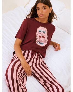 Friends Like These Friends Like These Wine Club Short Sleeve Pyjamas - Red