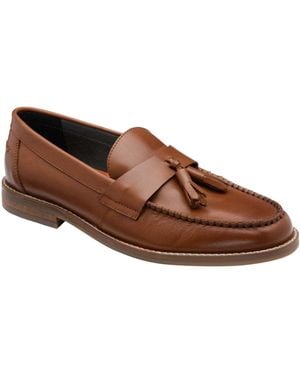 Frank Wright Leather Slip-On Loafers - Brown